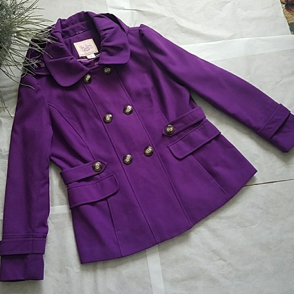 Pink Envelope Juniors Pea Coat NWOT - Picture 5 of 8